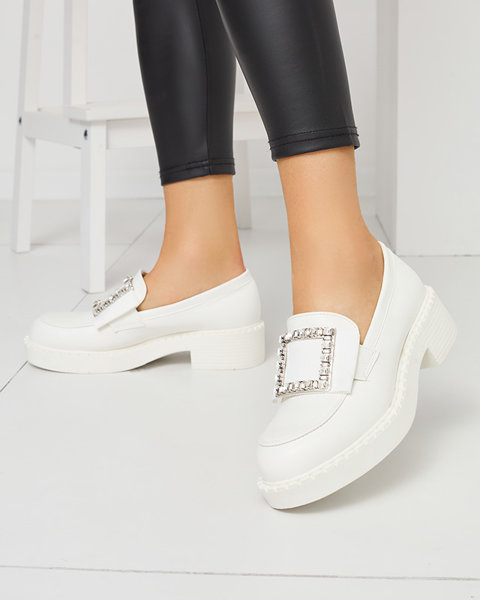 Fehér női cipő masszív talpon Lerica - Lábbeli