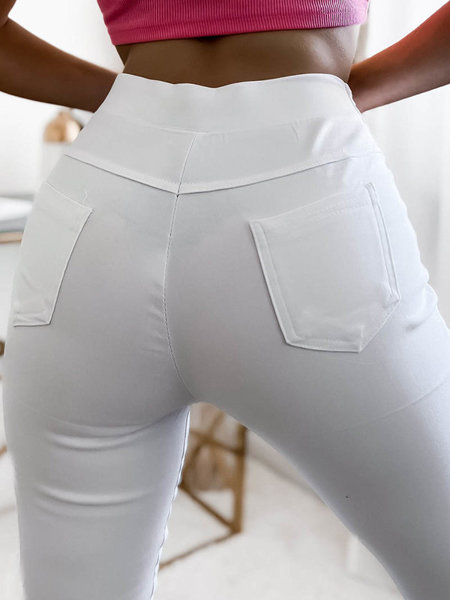 Fehér női teggings nadrág- Ruházat