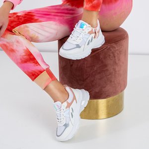 Fehér sportcipő rózsaszín Decima betéttel - lábbeli