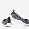 Fekete-fehér Mesidla női csúszós cipők - Lábbeli