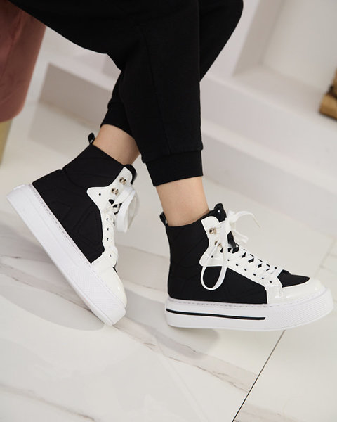 Fekete-fehér női sportcipő Asmako- Footwear