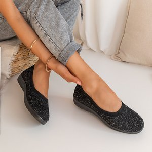 Fekete női áttört slip - On Isolda - cipő
