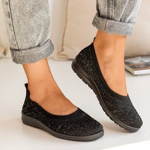 Fekete női áttört slip - On Isolda - cipő