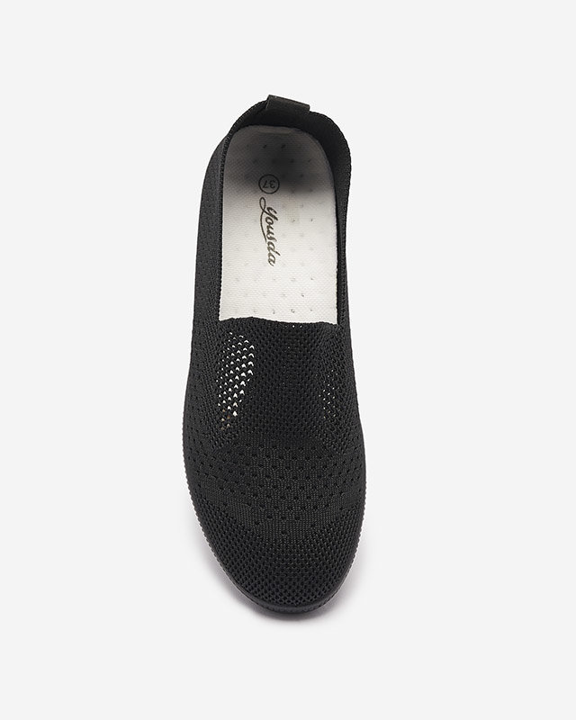 Fekete női áttört slip on tornacipő Kamiosa- Footwear