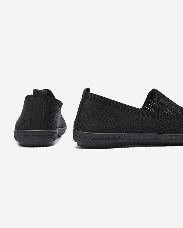 Fekete női áttört slip on tornacipő Kamiosa- Footwear