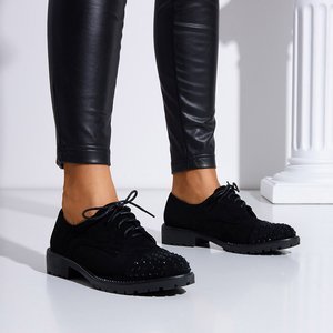 Fekete női cipő cirkóniával Einin - Lábbeli