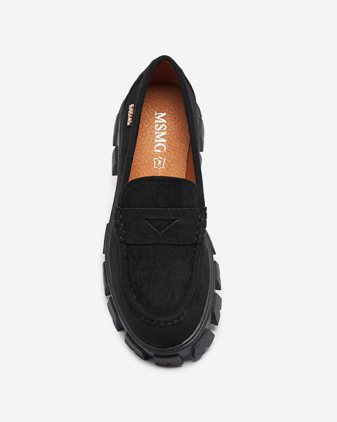 Fekete női cipő vastagabb talppal Yelisa - Lábbeli