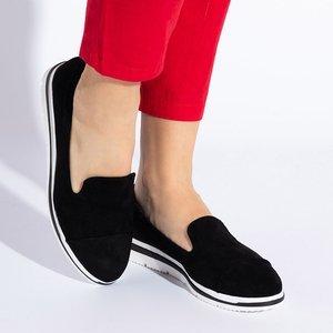 Fekete női cipők alacsony ékkel Dardariel - Cipők