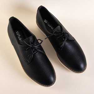 Fekete női fűzős cipő a Vanesától - Lábbeli