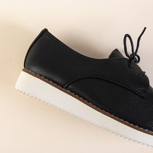 Fekete női fűzős cipő a Vanesától - Lábbeli