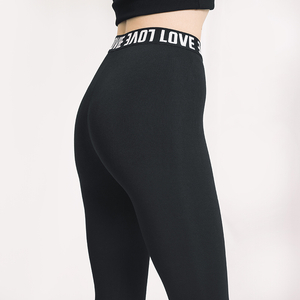 Fekete női leggings felirattal - Ruházat