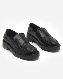 Fekete női öko bőr cipő Giomre - Lábbeli