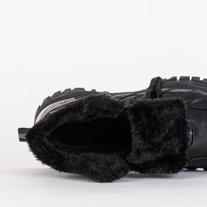 Fekete öko-bőr hócsizma Rumiq- Footwear