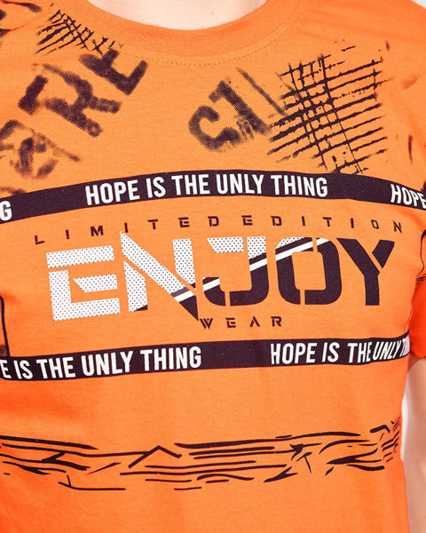 Férfi narancssárga póló ENJOY- Clothing felirattal