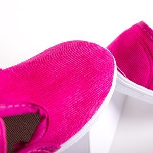Fukszia bordázott gyerekcipő Ricia - Cipő