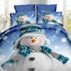 Karácsonyi ágynemű hóemberekkel 160x200 4 részes - ágynemű