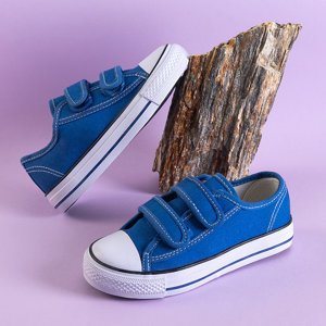 Kék gyerekcipők tépőzáras Remi - cipővel