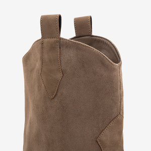 Khaki magas sarkú csizma felhajtható felsőrésszel Zago- Cipő