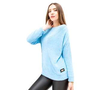 Klasszikus kék oversize pulóver- Ruházat