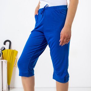 Kobalt női rövid nadrág zsebbel - Ruházat