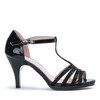 Lakierowane sandały na szpilce w kolorze czarnym Modesta - Obuwie
