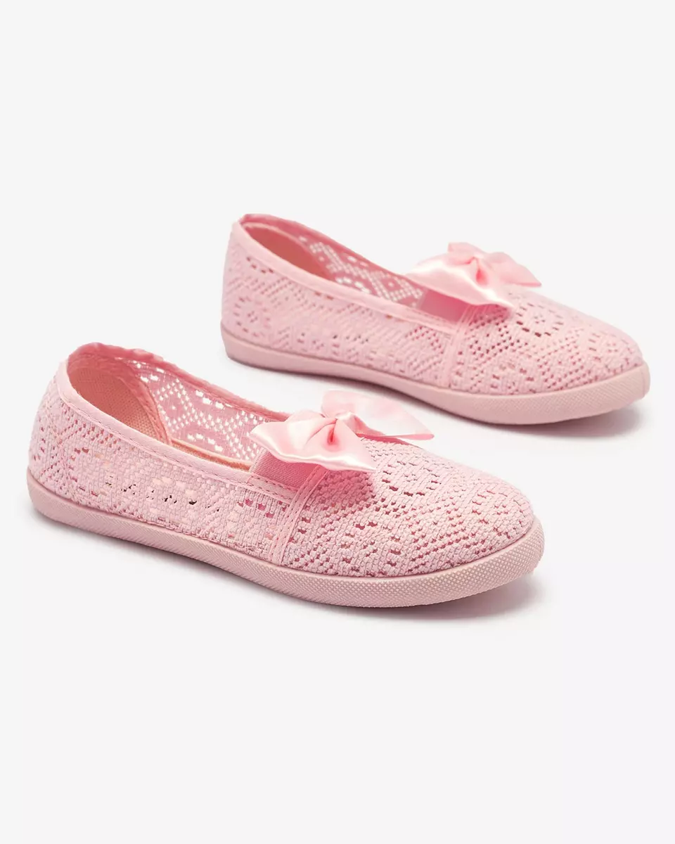 Lányok rózsaszín, masnis slip on tornacipő Sweet Life - Lábbeli