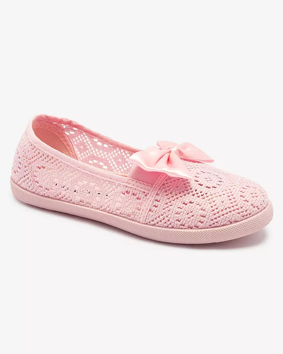 Lányok rózsaszín, masnis slip on tornacipő Sweet Life - Lábbeli