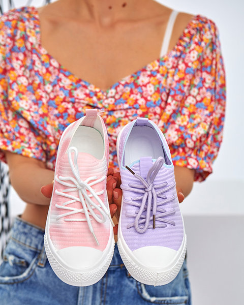 Manfer - Footwear lila női bordás tornacipő