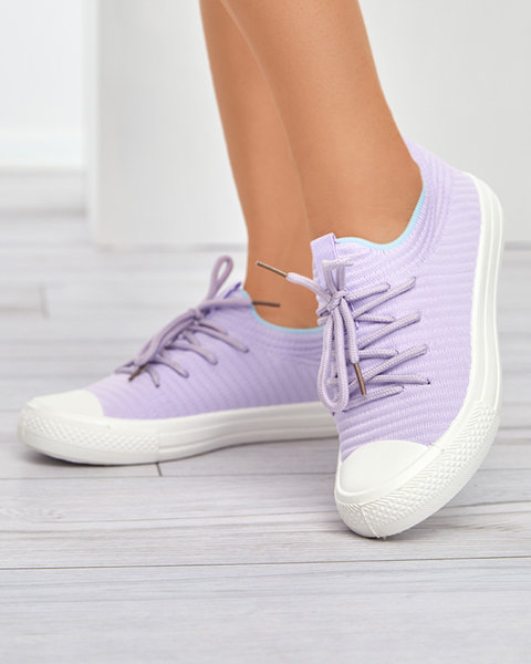 Manfer - Footwear lila női bordás tornacipő