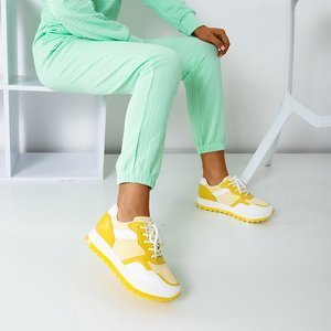 Mayer fehér és sárga női sportcipő - lábbeli