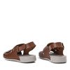 Męskie sandały w kolorze brązowym Alexander - Obuwie