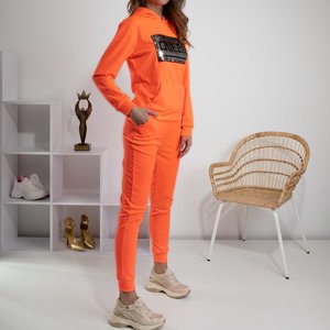 Narancssárga női sportruházat flitterekkel - Ruházat