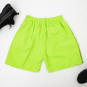 Neon Zöld férfi sport rövidnadrág - ruházat