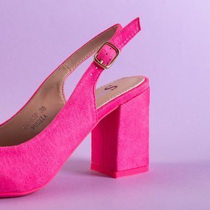 Neon rózsaszín Dolores női magas sarkú szandál - cipő