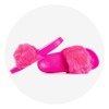 Neon rózsaszín papucs szőrrel Millie - Lábbeli