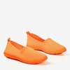 Neonowe pomarańczowe tenisówki slip-on damskie Colorful - Obuwie