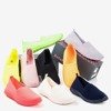 Neonowe pomarańczowe tenisówki slip-on damskie Colorful - Obuwie