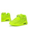 Neonowe żółte dziecięce buty sportowe Javin - Obuwie