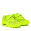 Neonowe żółte dziecięce buty sportowe Narcisa - Obuwie