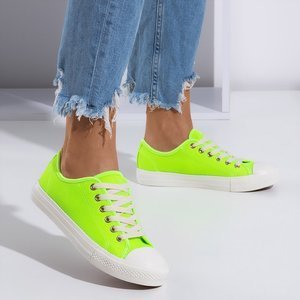Neonzöld női cipők Vatoa - cipők
