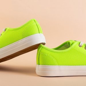 Neonzöld női cipők Vatoa - cipők