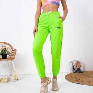 Neonzöld női nadrág - ruházat