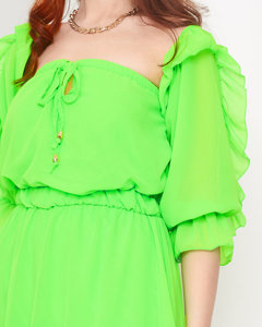 Neonzöld női spanyol ruha - Ruházat