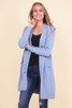 Niebieski damski kardigan sweter - Odzież