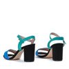 Niebieskie sandały na słupku w kolorze czarnym Tribanah - Obuwie