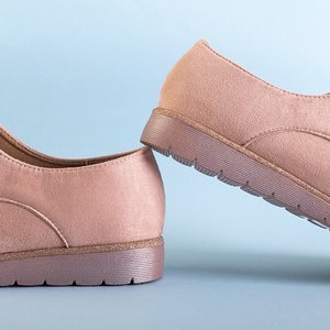 Ninetta szalaggal fűzött rózsaszín női cipő - Lábbeli