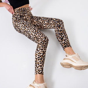 Női barna leopárd nadrág - Ruházat