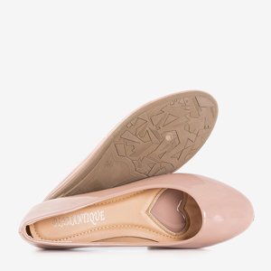 Női bézs patentos balerinák Fama - Cipők