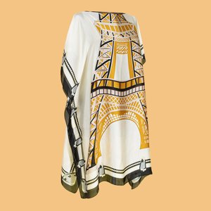 Női bézs színű pareo nyomtatással - ruházat