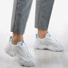 Női fehér cipők holografikus betétekkel Clessta - Lábbeli